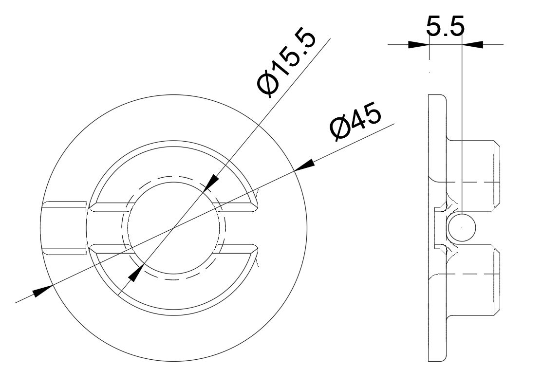 Achsbefestigung: Klapp-Federstecker