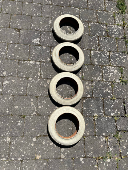 Mantel, Michelin weiss (4x), altes Längsprofil, schneller Mantel, gefahren
