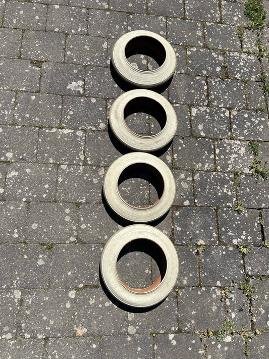 Mantel, Michelin weiss (4x), altes Längsprofil, schneller Mantel, gefahren
