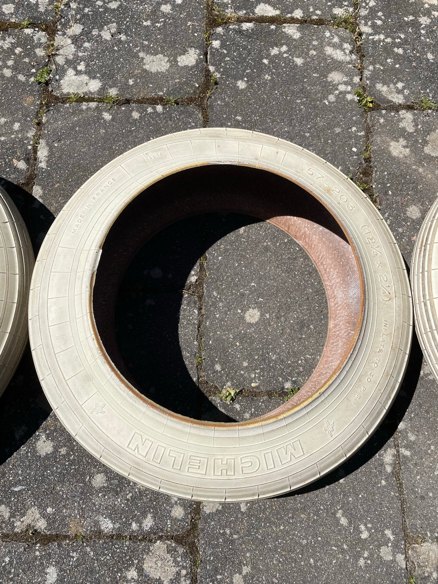 Mantel, Michelin weiss (4x), , altes Längsprofil, schneller Mantel, gebraucht