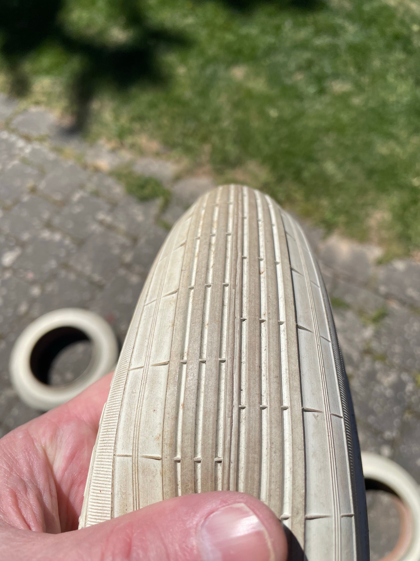 Mantel, Michelin weiss (4x), , altes Längsprofil, schneller Mantel, gebraucht