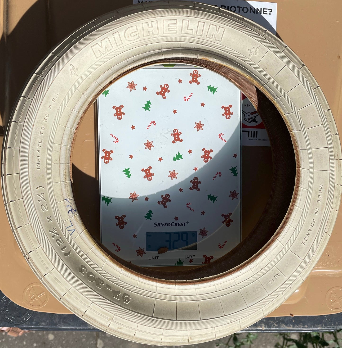 Mantel, Michelin weiss, , altes Längsprofil, schneller Mantel, gebraucht