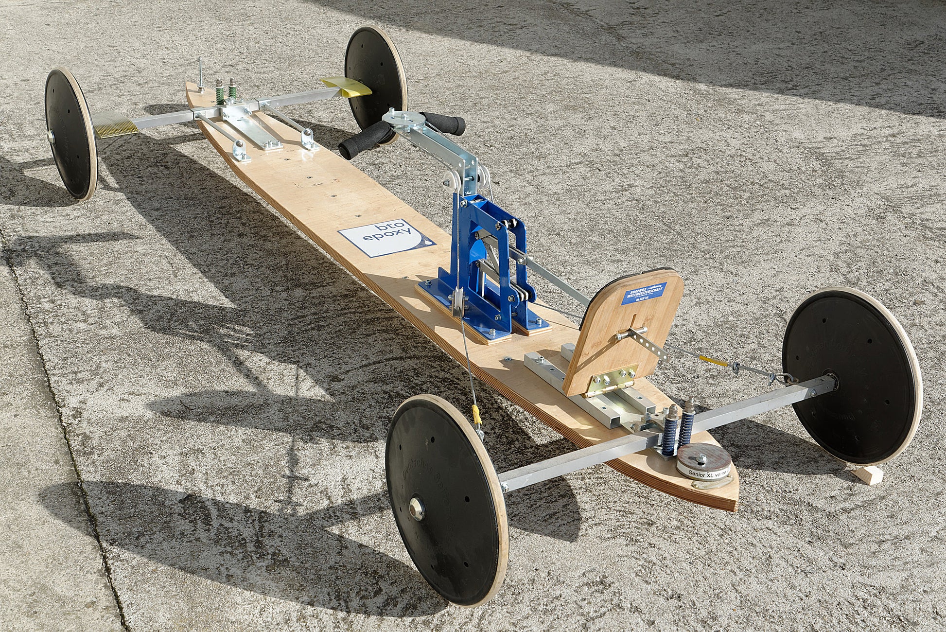 bausatz seifenkiste mit pedalen Seifenkiste, DSKD, Mechanik Bausatz Premium, gefedert – Seifenkistenverband-BW