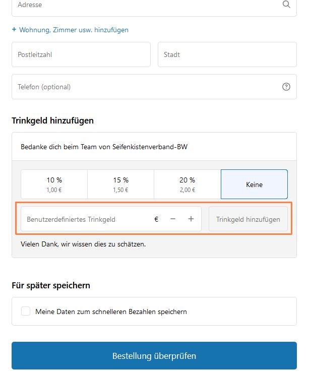 Spende an den Seifenkistenverband Baden-Württemberg