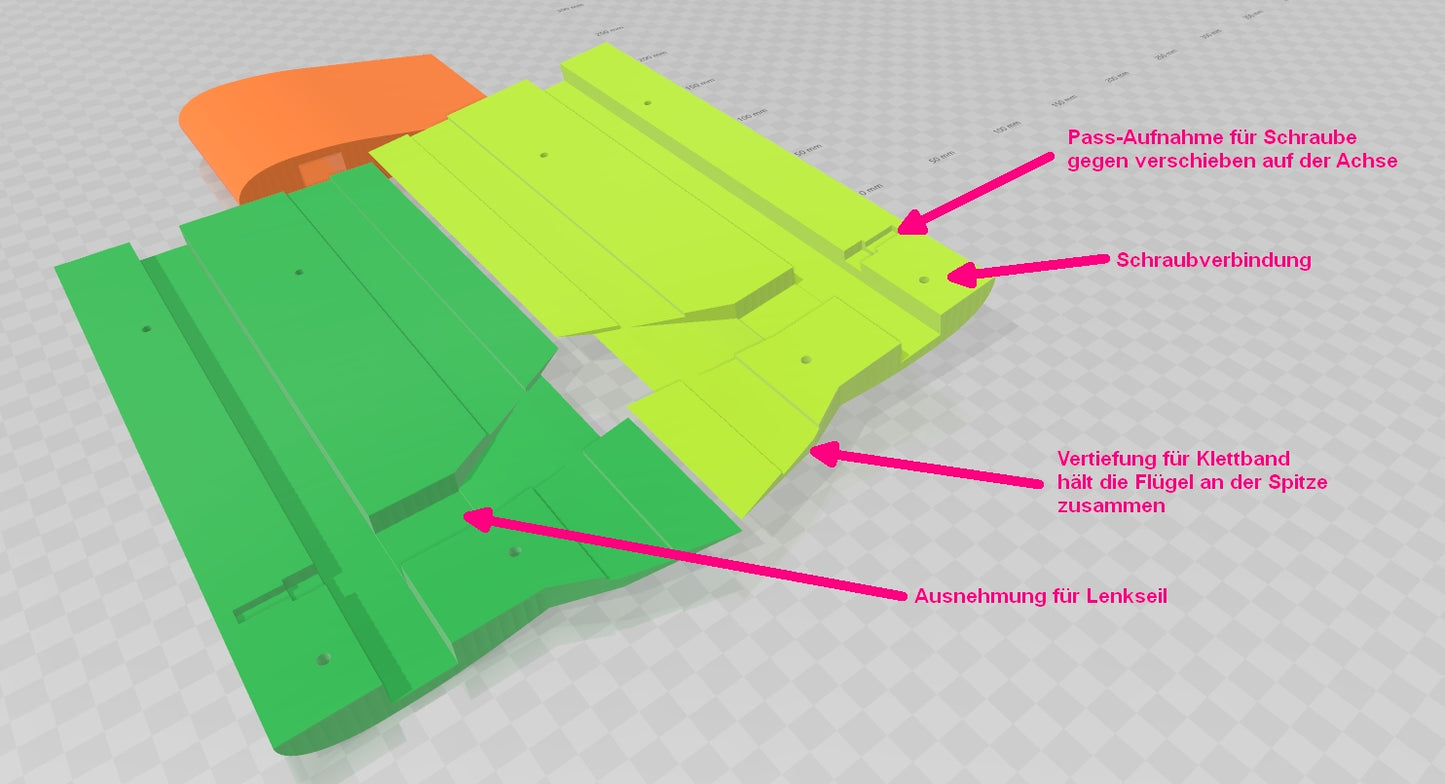 Seifenkisten Achsverkleidung, 3D gedruckt, Detail